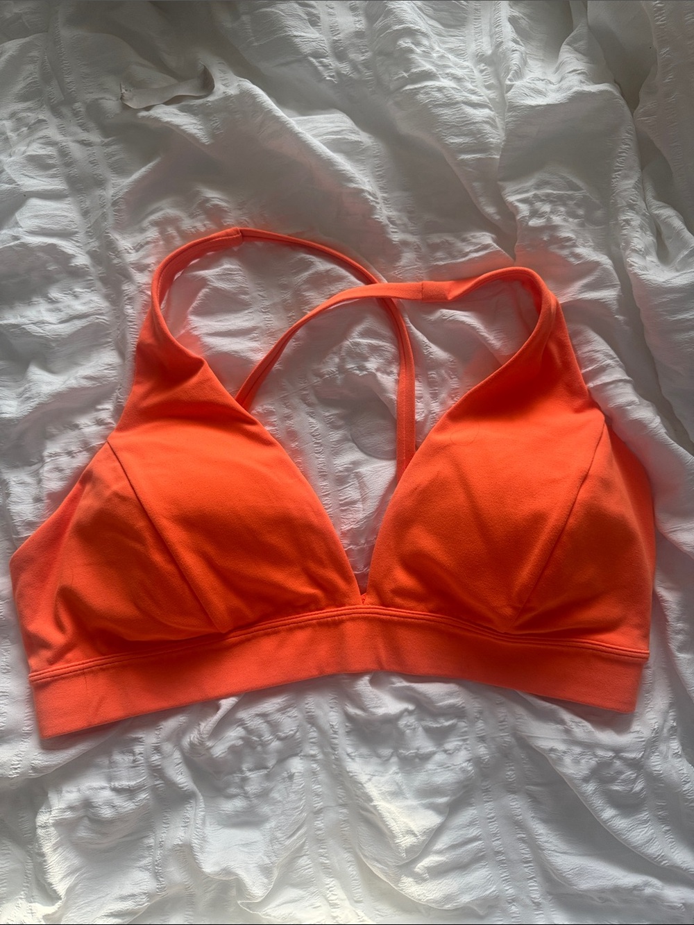 Orange sports bra